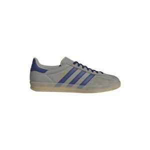 Pantofi sport din piele cu garnituri din material sintetic Gazelle Indoor - Gri/Albastru inchis imagine