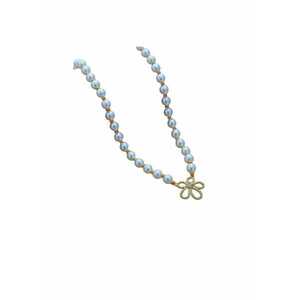 Colier auriu - cu perle si floare - Debby C5 - imagine