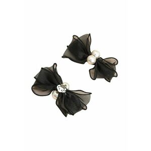 Set 2 brose - negre - pentru pantofi - cu clips si perle - Ottmar C6 imagine