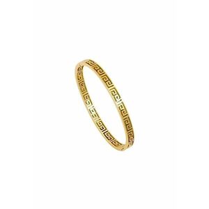 Bratara aurie - din otel inoxidabil - suflata cu aur 18k - tip bangle - cu model - Iva C5 imagine