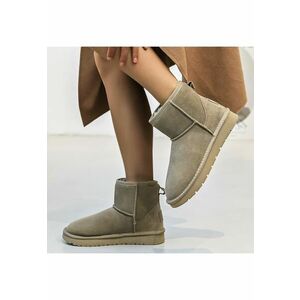Ghete taupe din piele naturala JB1967 111 16116 - Maro deschis imagine