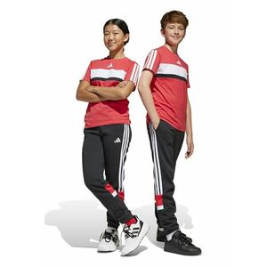 Pantaloni de trening din amestec de bumbac cu logo - Alb/Negru imagine