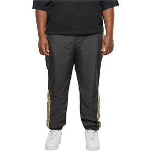 Pantaloni sport cu segmente contrastante - Negru/Verde masliniu imagine