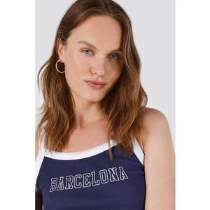 Top crop slim fit - Bleumarin imagine