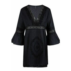 Rochie de plaja cu decolteu in V - Negru imagine