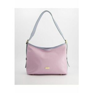 Geanta crossbody piele naturala - violet - 2 compartimente interioare - detalii aurii imagine