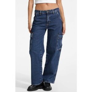 Blugi relaxed fit de denim - Albastru melange imagine