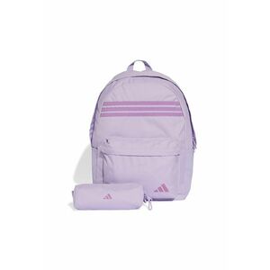 Rucsac din material textil cu imprimeu logo - Lila imagine