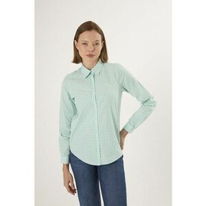Camasa regular-fit cu model in carouri - Alb/Verde menta imagine