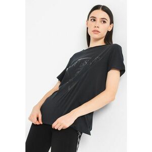Tricou de bumbac cu imprimeu logo - Gri antracit imagine