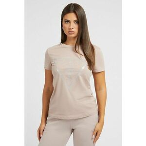 Tricou de bumbac cu imprimeu logo - Gri deschis/Piersica imagine