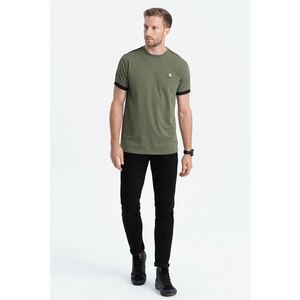 Tricou cu decolteu rotund - Kaki imagine