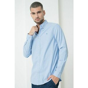 Camasa oxford cu model uni - Albastru deschis imagine