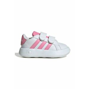 Pantofi sport din piele ecologica cu velcro Grand Court 2.0 - Roz deschis/Alb optic imagine