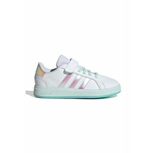 Pantofi sport din piele ecologica cu velcro Grand Court - Alb imagine