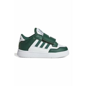 Pantofi sport din piele ecologica cu inchidere velcro Rapid Court - Alb/Verde imagine