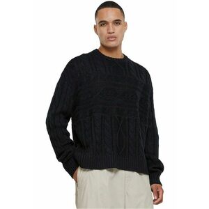 Pulover tricotat supradimensionat - Negru imagine