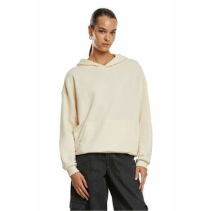 Hanorac lejer cu buzunar kangaroo - Alb fildes imagine