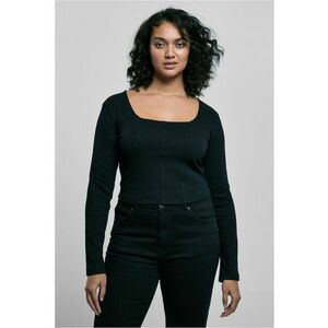 Bluza cu decolteu patrat - Negru imagine