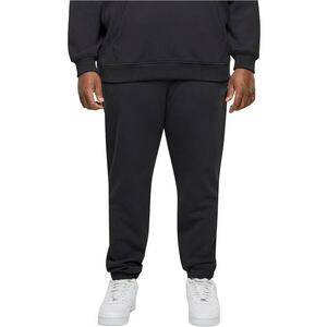 Pantaloni de trening cu model uni si talie ajustabila - Negru imagine