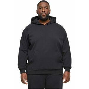 Hanorac din amestec de bumbac cu buzunar kangaroo - Negru imagine