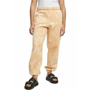 Pantaloni sport cu model si talie elastica - Portocaliu pal imagine