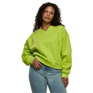 Bluza de trening cu decolteu in V si maneci cazute - Verde lime imagine