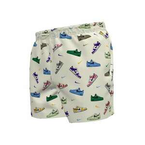 Pantaloni scurti de baie model Volley - talie elastica - culoare Ecru - material usor imagine