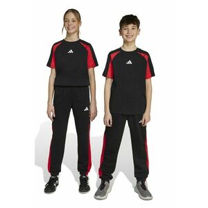 Pantaloni de trening cu insertii contrastante - Rosu/Negru imagine