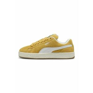 Pantofi sport XL Jasmine din piele intoarsa cu sireturi de rezerva - Alb/Galben pai imagine