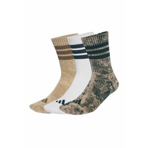 Set de sosete lungi unisex cu aspect decolorat - 3 Perechi - Verde/Maro imagine