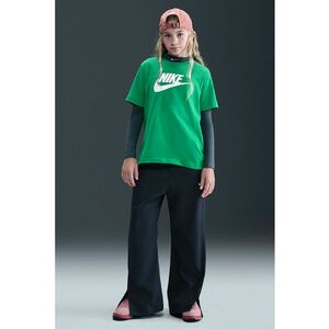 Tricou cu decolteu la baza gatului si imprimeu logo Futura - Verde/Alb optic imagine