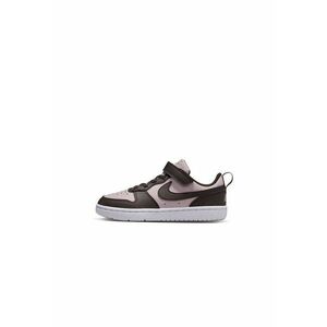 Pantofi sport Court Borough din piele ecologica cu inchidere velcro - Maro inchis/Roz pastel imagine