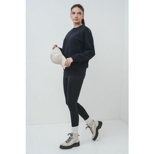 Bluza de trening relaxed-fit cu model uni - Negru imagine