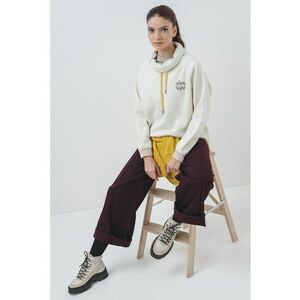 Bluza de trening din amestec de bumbac cu logo - Bej imagine