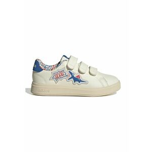 Pantofi sport de piele ecologica cu velcro Advantage 2.0 - Albastru royal/Alb murdar imagine