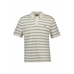 Tricou polo cu model in dungi - Alb imagine