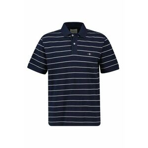 Tricou polo cu model in dungi - Albastru imagine