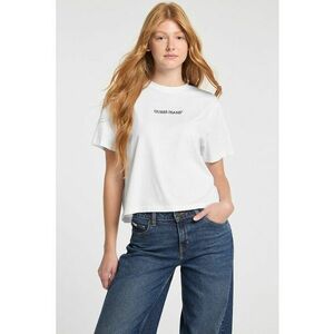 Tricou de bumbac cu logo - Alb imagine