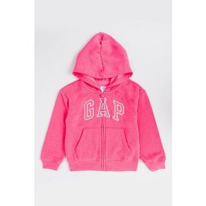 Hanorac cu imprimeu logo si fermoar - Alb murdar/Roz imagine