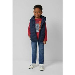 Vesta matlasata cu gluga si fermoar - Bleumarin imagine