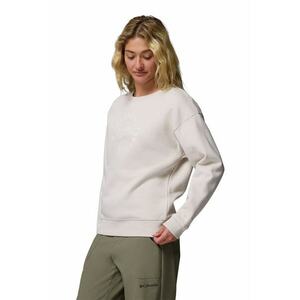 Bluza de trening cu logo si maneci cazute - Bej deschis imagine