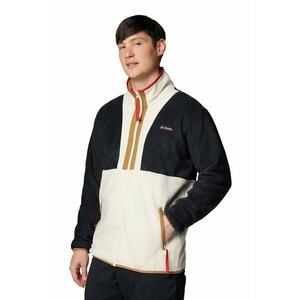 Jacheta din material fleece cu fermoar pentru trekking Backbowl™ II - Alb fildes/Negru/Caramel imagine