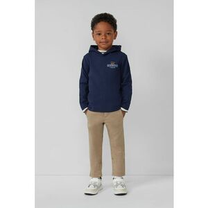 Hanorac din amestec de bumbac cu imprimeu grafic - Bleumarin imagine