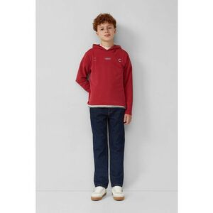 Hanorac cu text si imprimeu text pe partea din spate - Rosu imagine