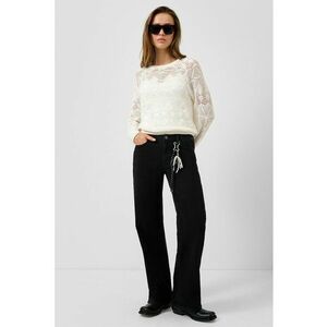 Blugi drepti cu design 5 buzunare - Negru imagine