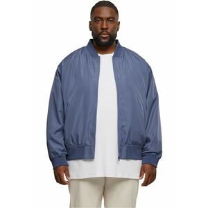 Jacheta bomber cu mansete elastice - Albastru indigo imagine