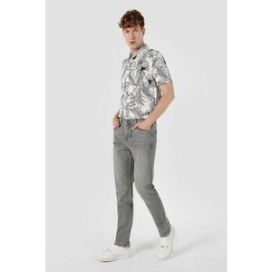 Blugi regular-fit cu talie medie - Gri inchis imagine