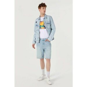 Pantaloni scurti lejeri din denim - Albastru deschis imagine