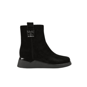 Ghete elegante - dama - H1102-8557 negru - piele intoarsa - Negru imagine
